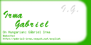 irma gabriel business card